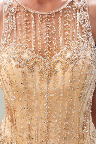 Robe de soirée longue sirène en tulle bijou, un véritable coup de cœur !