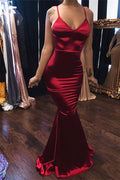Robe de bal longue sirène dos nu à col V qui ne passe pas inaperçue