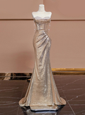 Vestido de noche de fiesta con lentejuelas brillantes estilo sirena y escote corazón Y7612