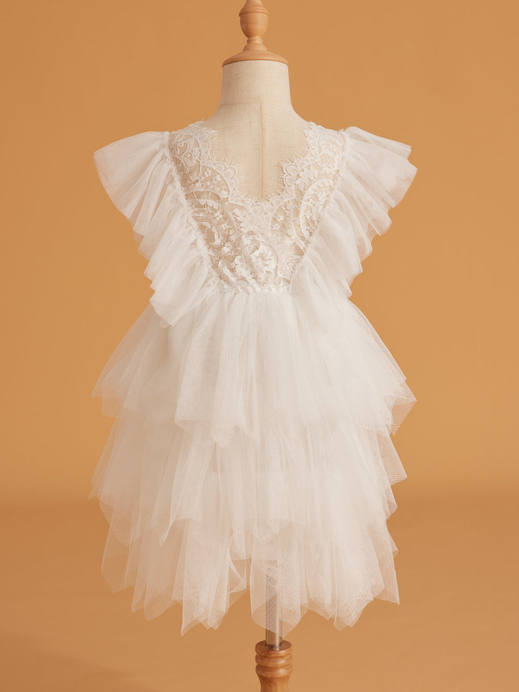 Vestido corto/mini de tul y encaje (2003227815) 