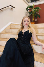 Spaghetti Straps A-Line Prom Dress With Appliques