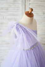 Vestido de niña de las flores de tul hasta el suelo 