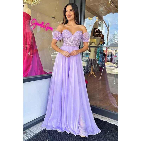 Sweetheart Strapless Lace Appliqued Long Prom Dress With Detachable Sleeves
