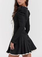 Robe mini plissée Black&amp;Cream 