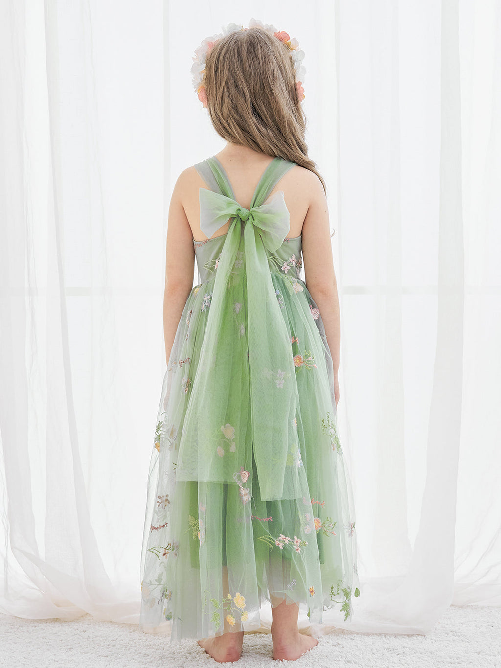 Vestido de tul de corte A hasta el tobillo (2003227711) 