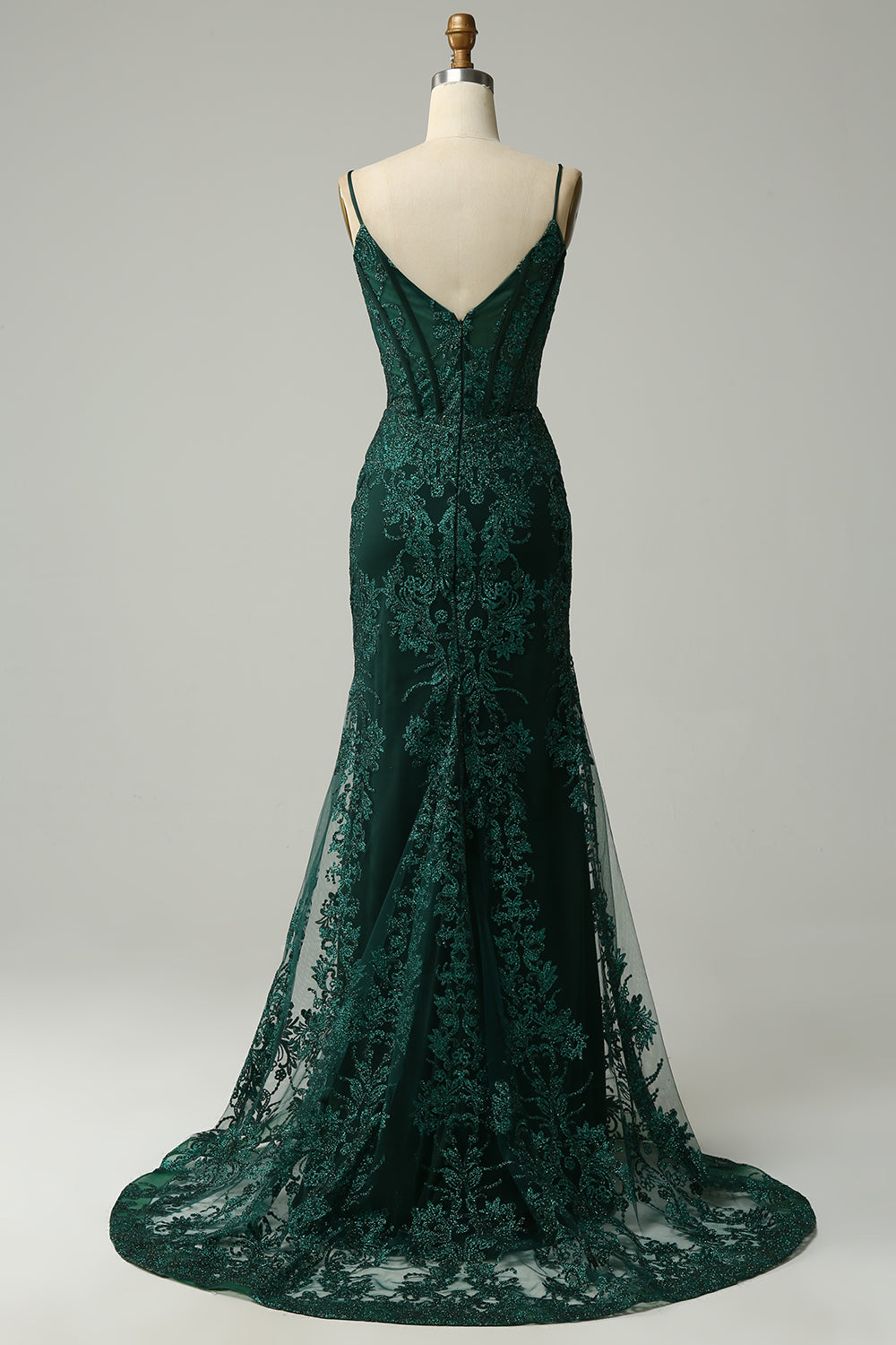 Sparkly  Green Mermaid Sequin Long Prom Dress