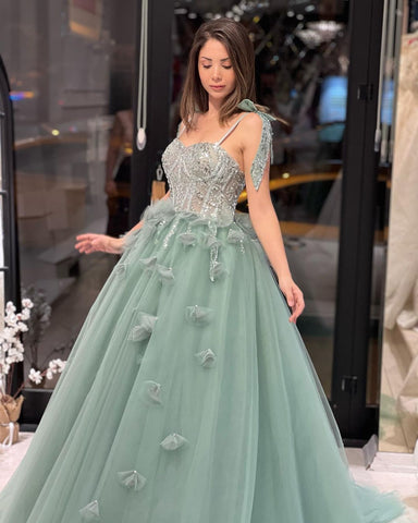 Fabuloso vestido de novia largo hasta el suelo, escote corazón, sin mangas, corte en A, de tul y lentejuelas.