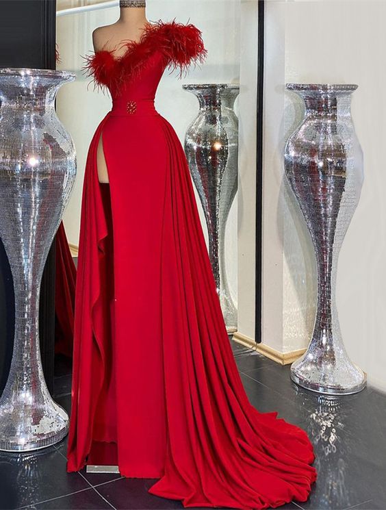 Robes de bal rouges, robes de soirée sur mesure, robes de soirée tendance Y488