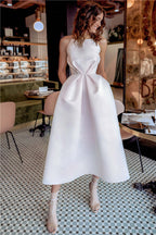 Fascinating Short A-line Backless Prom Dress with Pockets