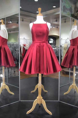 Vestidos de fiesta de bienvenida de satén azul marino con tirantes finos, moda 2023 PD040