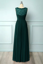 Robe de demoiselle d'honneur longue à col en V