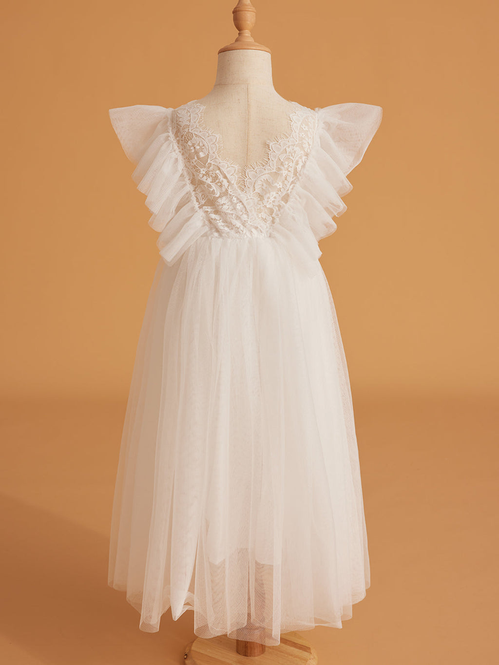 Vestido de tul y encaje hasta el tobillo (2003227816) 