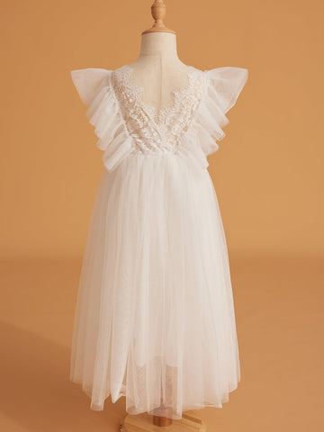 Vestido de tul y encaje hasta el tobillo (2003227816) 