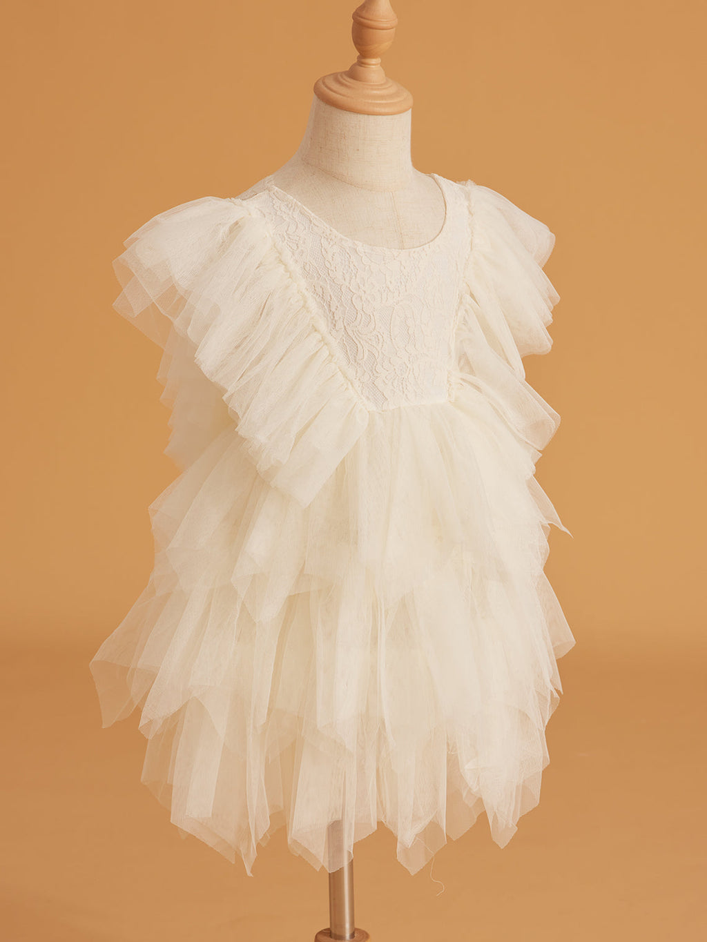 Vestido corto/mini de tul y encaje (2003227815) 