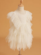 Vestido corto/mini de tul y encaje (2003227815) 