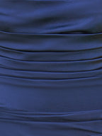 Robe de bal bustier en satin avec dentelle et gants