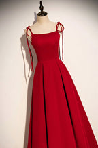 Simple velvet long A line prom dress evening dress s70