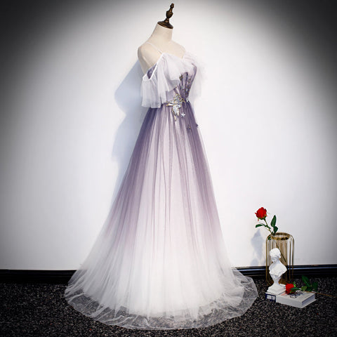 Robe de bal longue en tulle élégante, robe de soirée s100