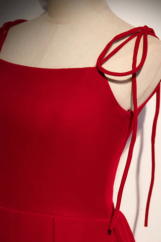 Robe de bal longue en velours simple, coupe trapèze, taille 70