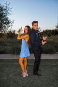 Cute A-line Blue Short Homecoming Dress Party Dress Y1600
