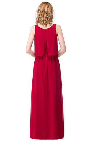 Floor-length A-line Square Chiffon Bridesmaid Dresses
