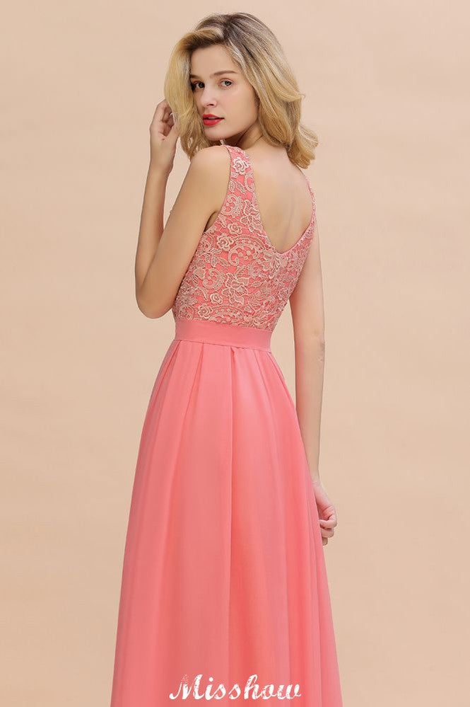 Robe de mariée simple en dentelle florale, coupe trapèze, sans manches, robe de demoiselle d'honneur maxi