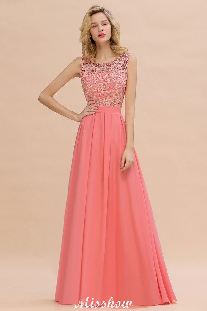 Robe de mariée simple en dentelle florale, coupe trapèze, sans manches, robe de demoiselle d'honneur maxi
