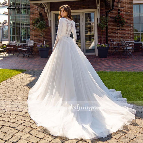 Baoleely Full Lace Wedding Dresses Wedding Gowns Offer the shoulder