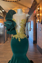 Robe de bal longue sans manches glamour style Meimaid avec perles