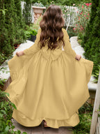 Vestido asimétrico de satén de corte A para niña de las flores 