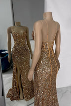 Superbe robe de bal sans manches en tulle à bretelles spaghetti et strass
