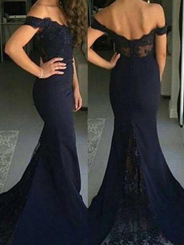 Preciosos vestidos de fiesta de sirena sin mangas con encaje y satén, estilo sirena.