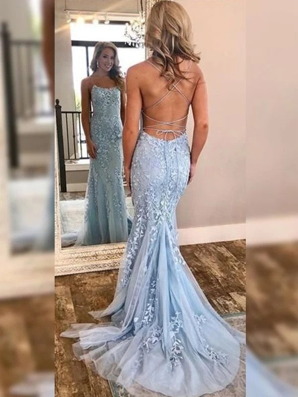 Superbe robe de bal sirène sans manches en tulle et dentelle à épaules dénudées
