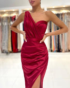 Gorgeous Short Prom Dress On Sale Split One Shoulder