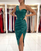 Gorgeous Short Prom Dress On Sale Split One Shoulder