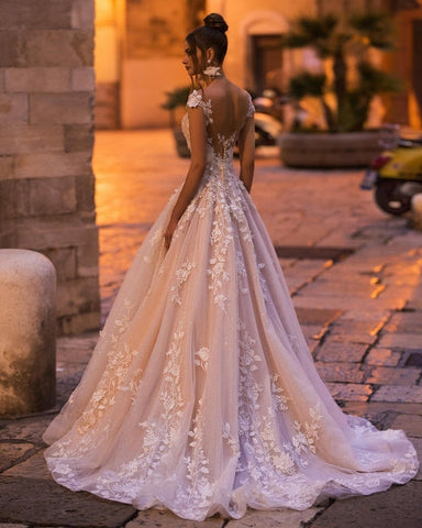Preciosos vestidos de novia corte A | Vestidos de novia de encaje