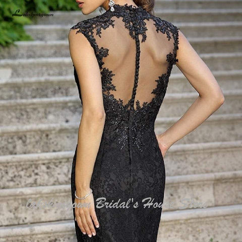 Baoleely Gothic Black Mermaid Wedding Dresses Sexy Bridal