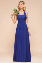 Vestido de fiesta de boda corte A con escote halter, vestido de dama de honor de gasa