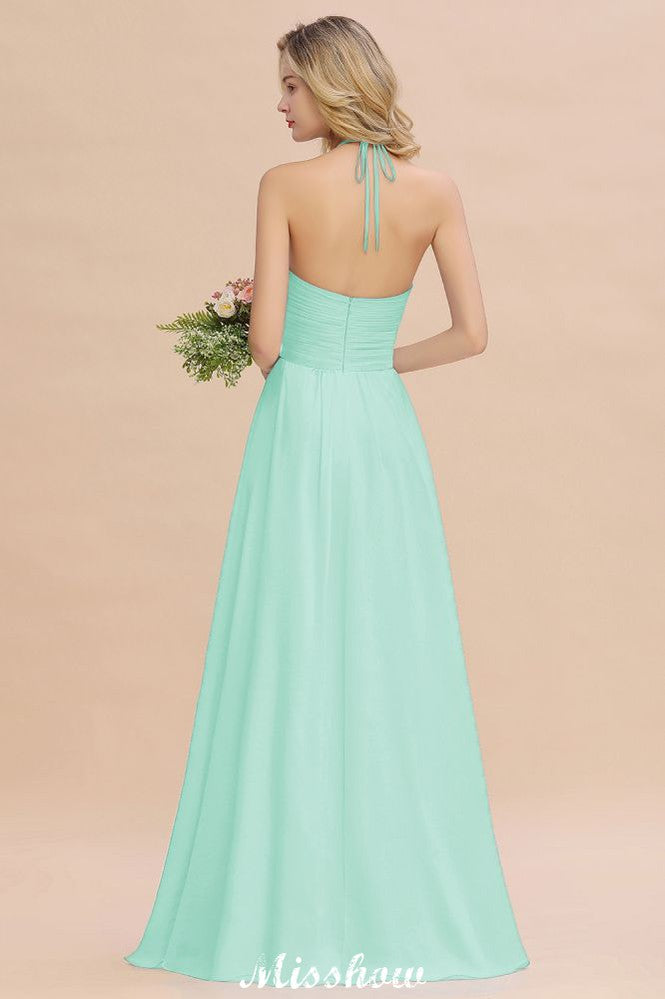 Robe de demoiselle d'honneur dos nu à bretelles, robe de plage en mousseline pour mariage champêtre.