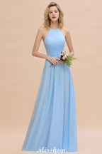 Robe de demoiselle d'honneur dos nu à bretelles, robe de plage en mousseline pour mariage champêtre.