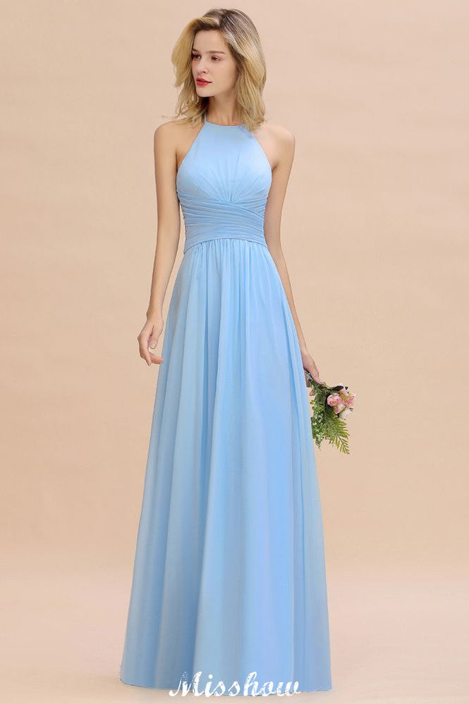 Robe de demoiselle d'honneur dos nu à bretelles, robe de plage en mousseline pour mariage champêtre.
