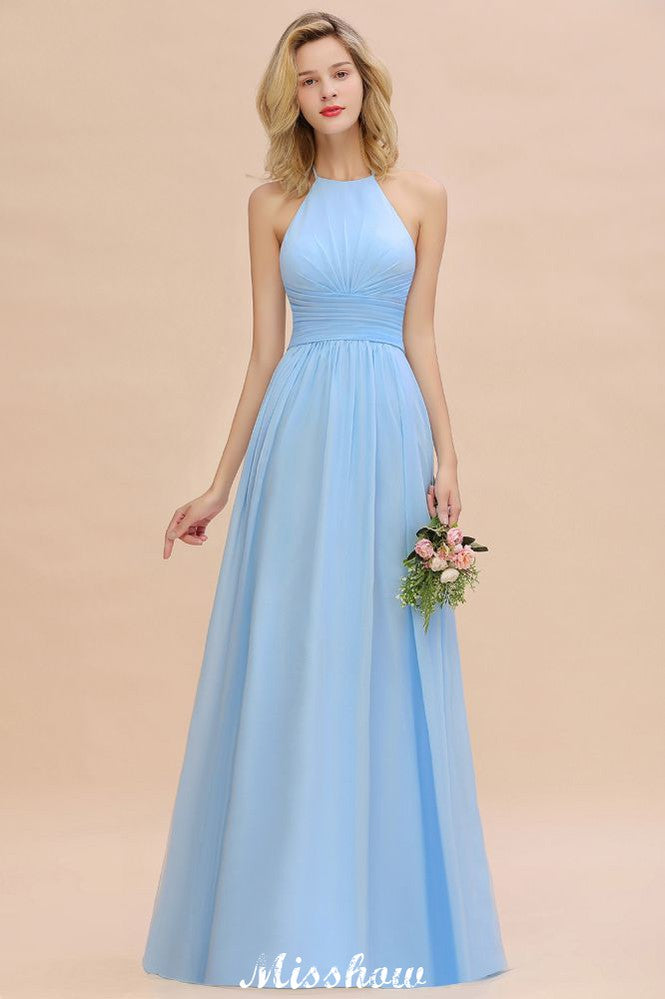 Robe de demoiselle d'honneur dos nu à bretelles, robe de plage en mousseline pour mariage champêtre.
