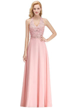 Robe de soirée dos nu sans manches à appliqués floraux, coupe trapèze, longueur au sol, robe de demoiselle d'honneur