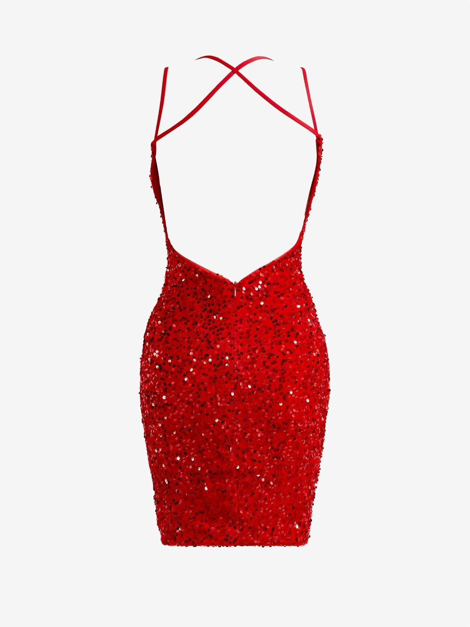 Vestido de fiesta de corte recto con abertura