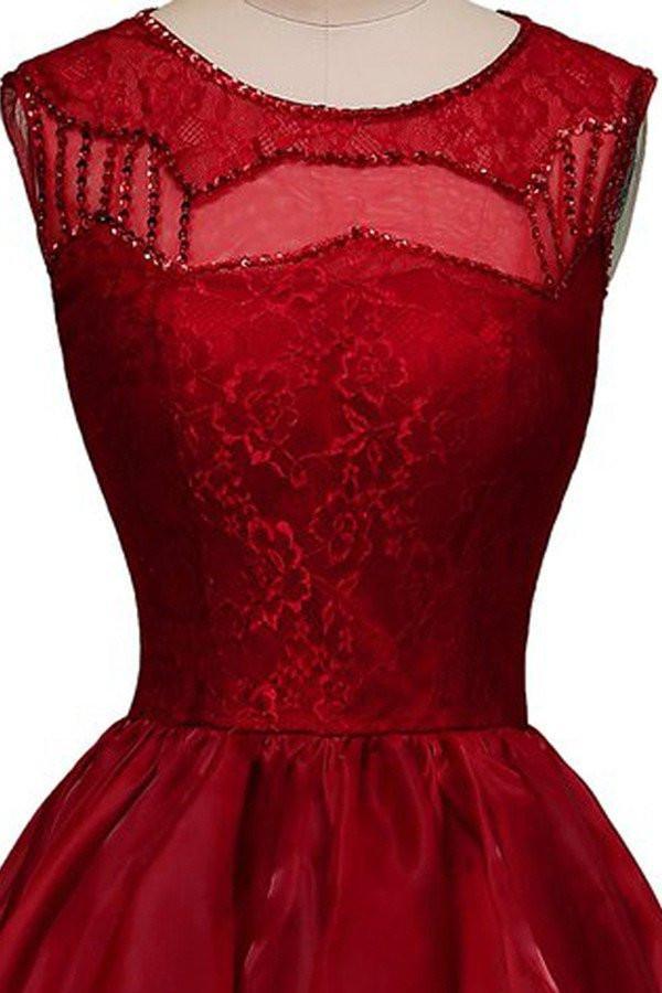 Vestidos de fiesta de organza con cuentas y corte asimétrico PG303