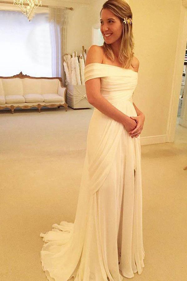 Robe de mariée longue bustier à manches dénudées de haute qualité WD016