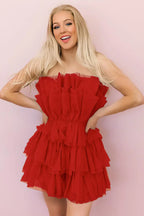 Hailey | Robe courte bustier trapèze pour le bal de promo
