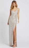 Sleeveless High Slit Sequin Long Prom Gown