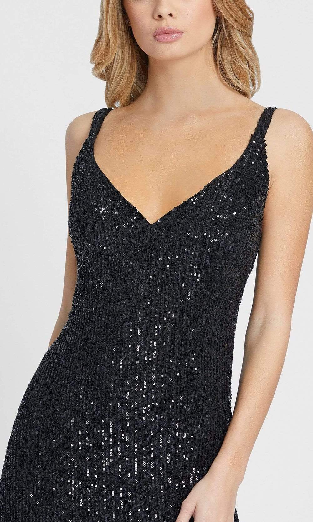 Sleeveless High Slit Sequin Long Prom Gown