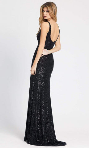 Robe de bal longue sans manches à sequins fendue jusqu'à la cuisse